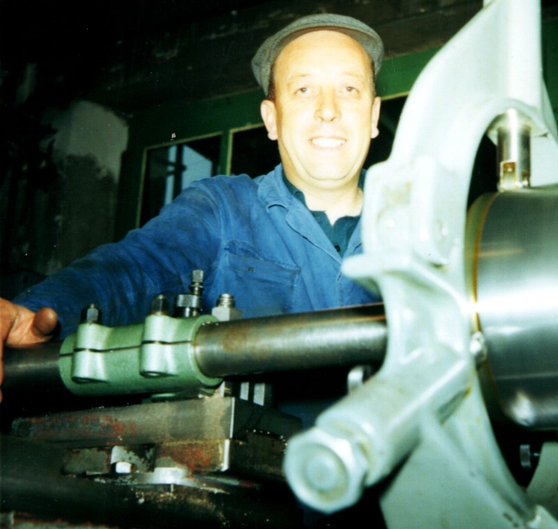 René de Siebenthal at his lathe